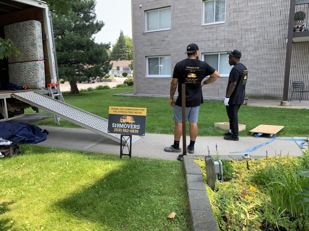 Professional Moving Company in London Ontario loading a moving truck